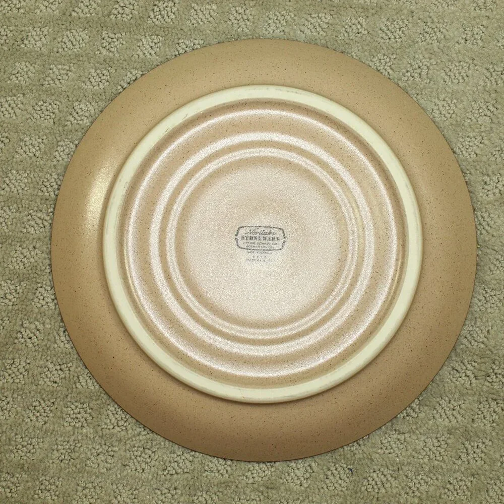 Noritake Stoneware 6475 Madera Blue Brown Dinner Plate